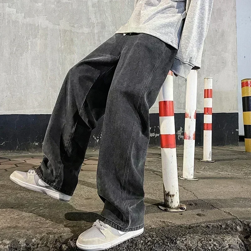 Good Streetwear Brand - Kaliteli Streetweet Gevşek Kot Erkekler Kore