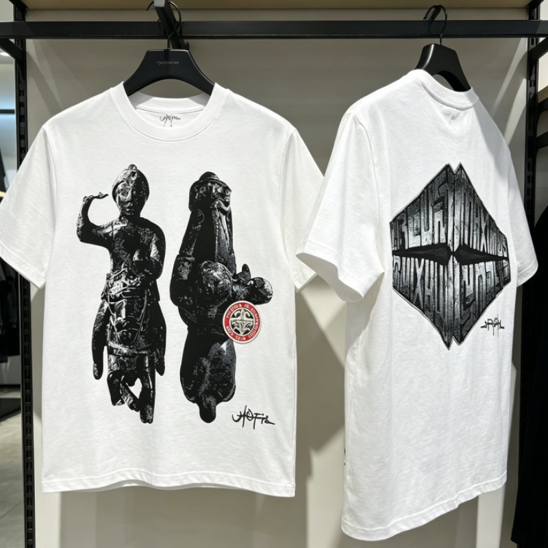 Cactus Jack Tee - Yaz Beyaz Nefes Alabilen Pamuk Ütopya