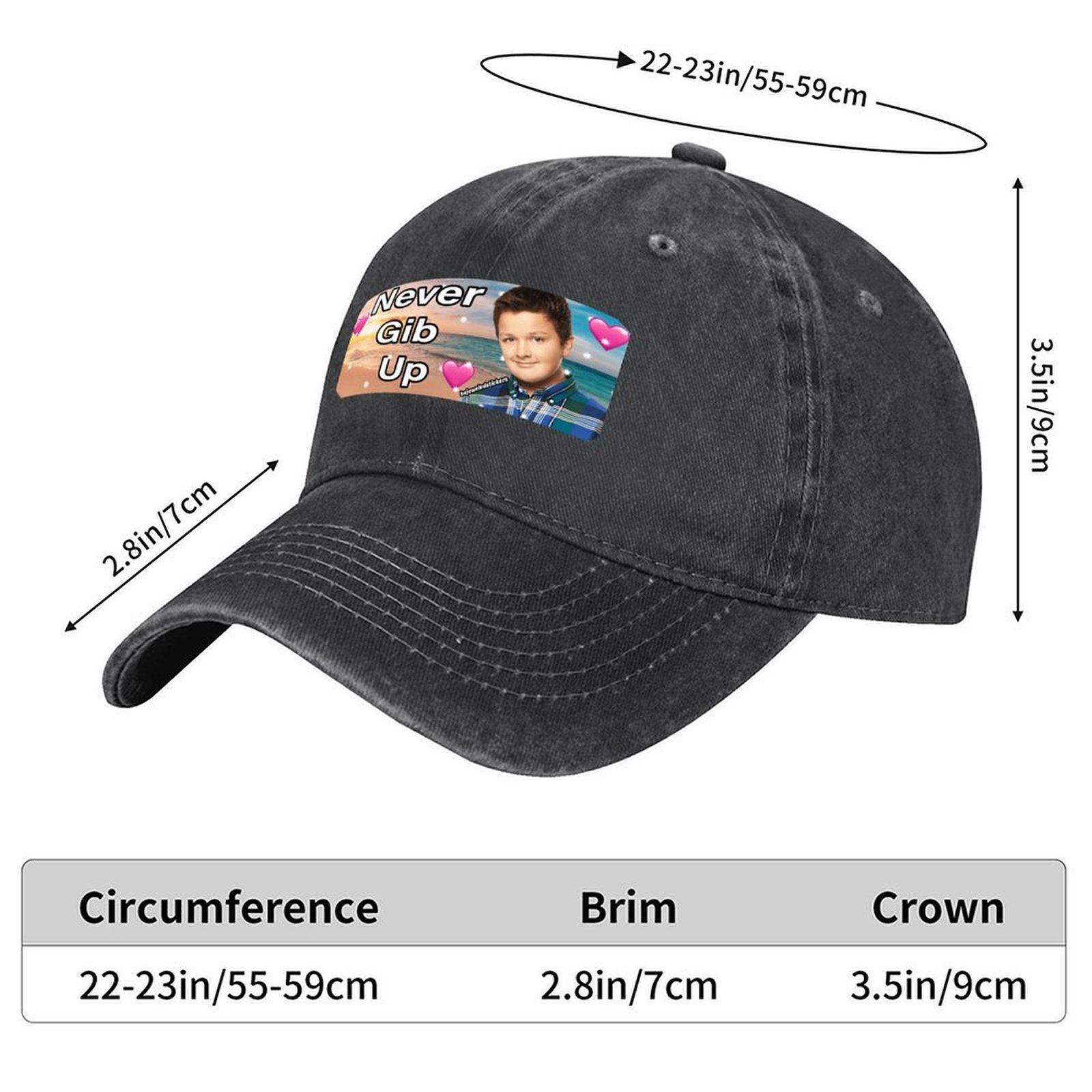 Never gib up tampon çıkartması - Cap Streetwear Brand incelemesi ve fiyatı